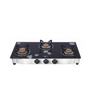 JYOTI 312 BLACK 3 BURNER GAS STOVE