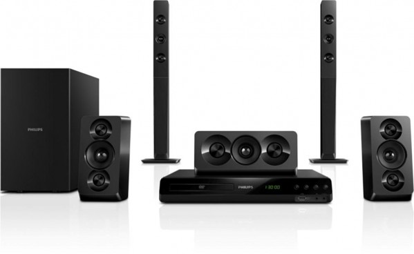 Philips 5.1 Home Theater DVD Double Bass Sound HTD5540/94