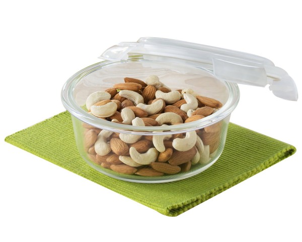 Borosil Klip & Store Round Containers with Lid, 400ml