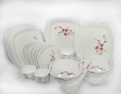 Milton Melamine Red Plum Dinner Set 31 Piece