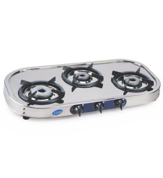 Glen 3 Burner Stainless Steel Cooktop GL 1033 SS HF DT AL