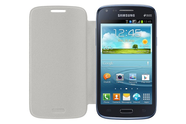  Samsung Galaxy Core  flip cover (White) 