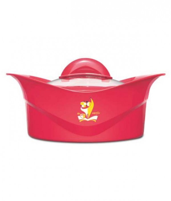 Milton Regalia Glass Lid Insulated Plastic Casserole 1000 Ml - Red