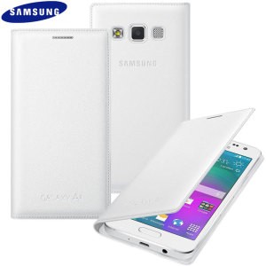 Samsung Galaxy A3 2015 Flip Cover - White