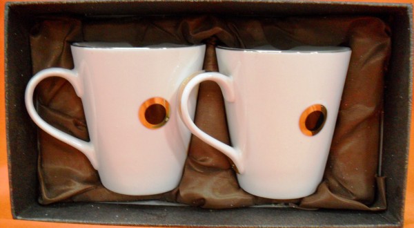 Hi Luxe Crystal Collection Mug 2 Pc Set Mercury