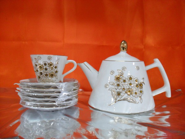 Hi Luxe Crystal Jupiter Tea Set
