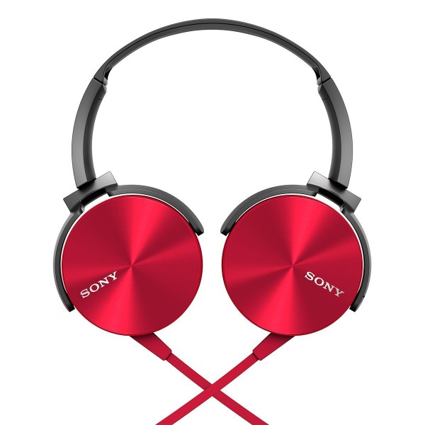 Sony MDR-XB450AP On-Ear Extra Bass(XB) Headphones with Mic (Red) 