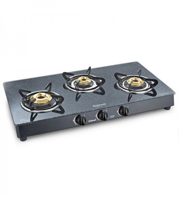 Sunflame Crystal Granito Toughened  3-burner Cooktop