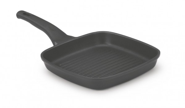 Vinod Cookware Zest Plus Non-Stick Square Griddle, 24cm, Black