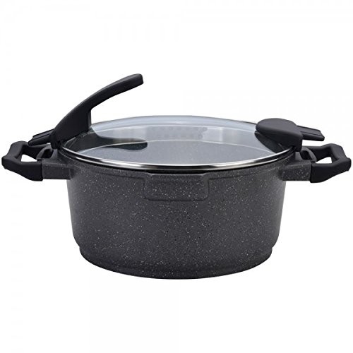 Wonderchef Easy Cook Die-Cast Aluminium Casserole with Lid, 20cm, Grey 