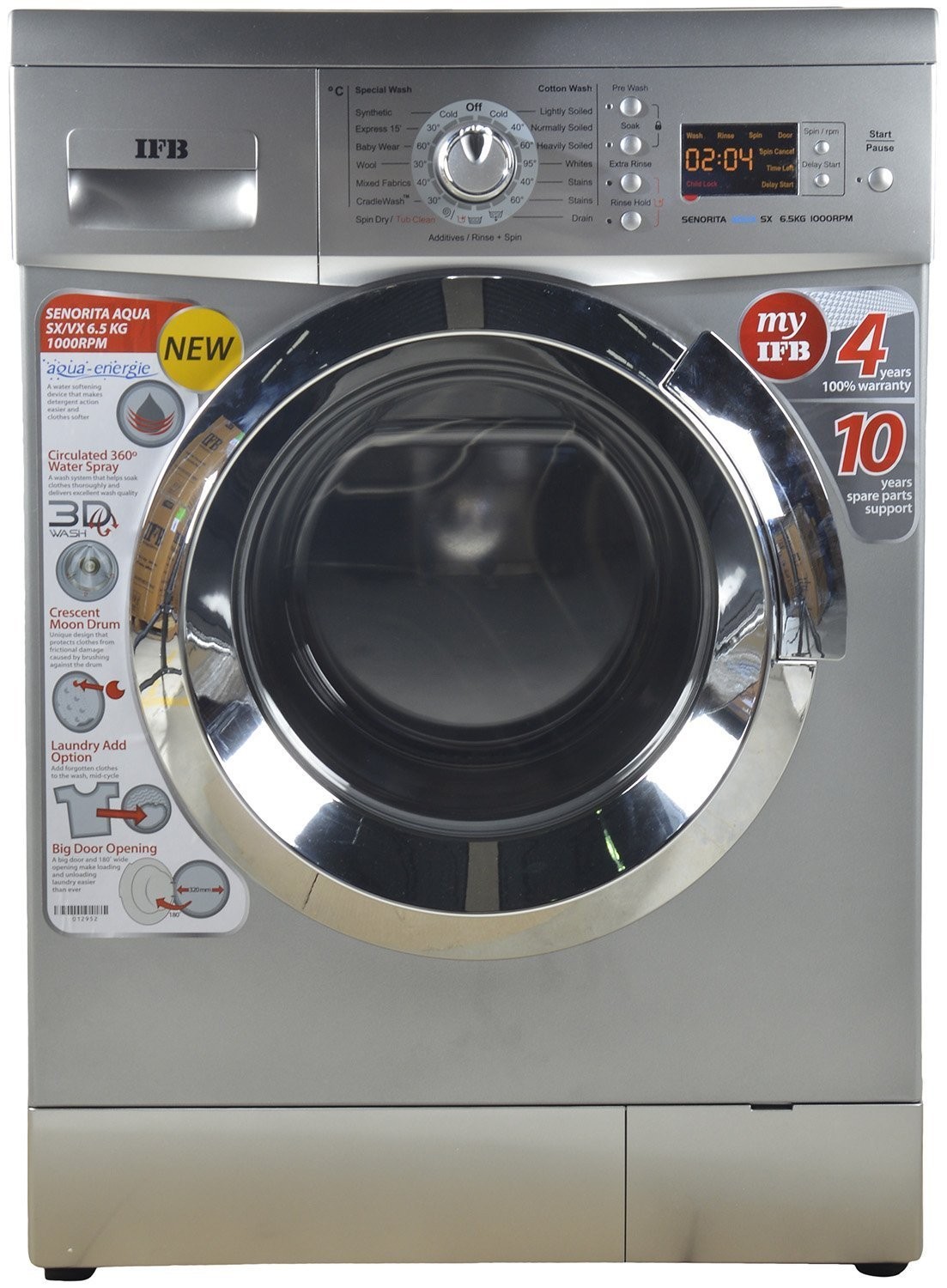 IFB Senorita Aqua sX Front-loading Washing Machine 6.5 Kg