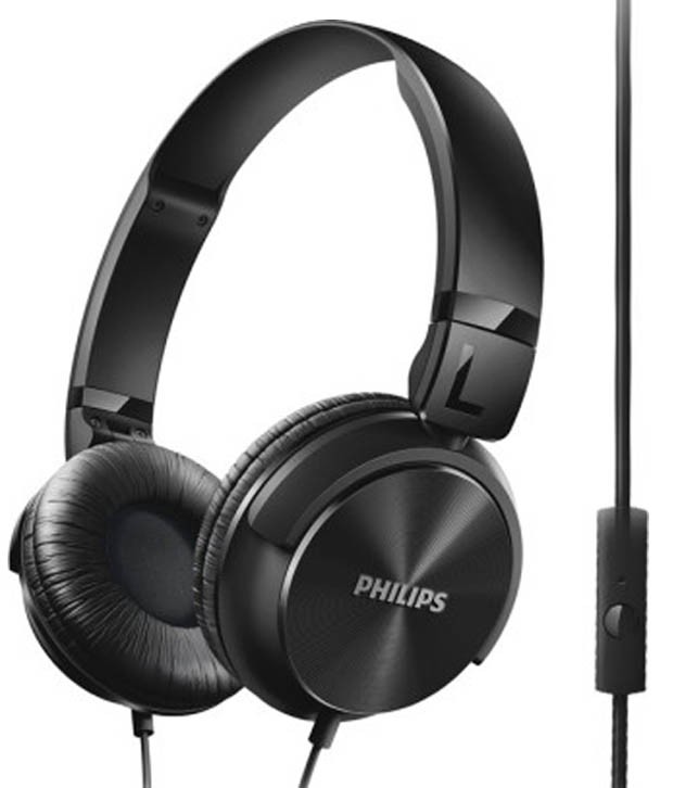 Philips SHL3195BK On-Ear Headphones with Mic (Black) 