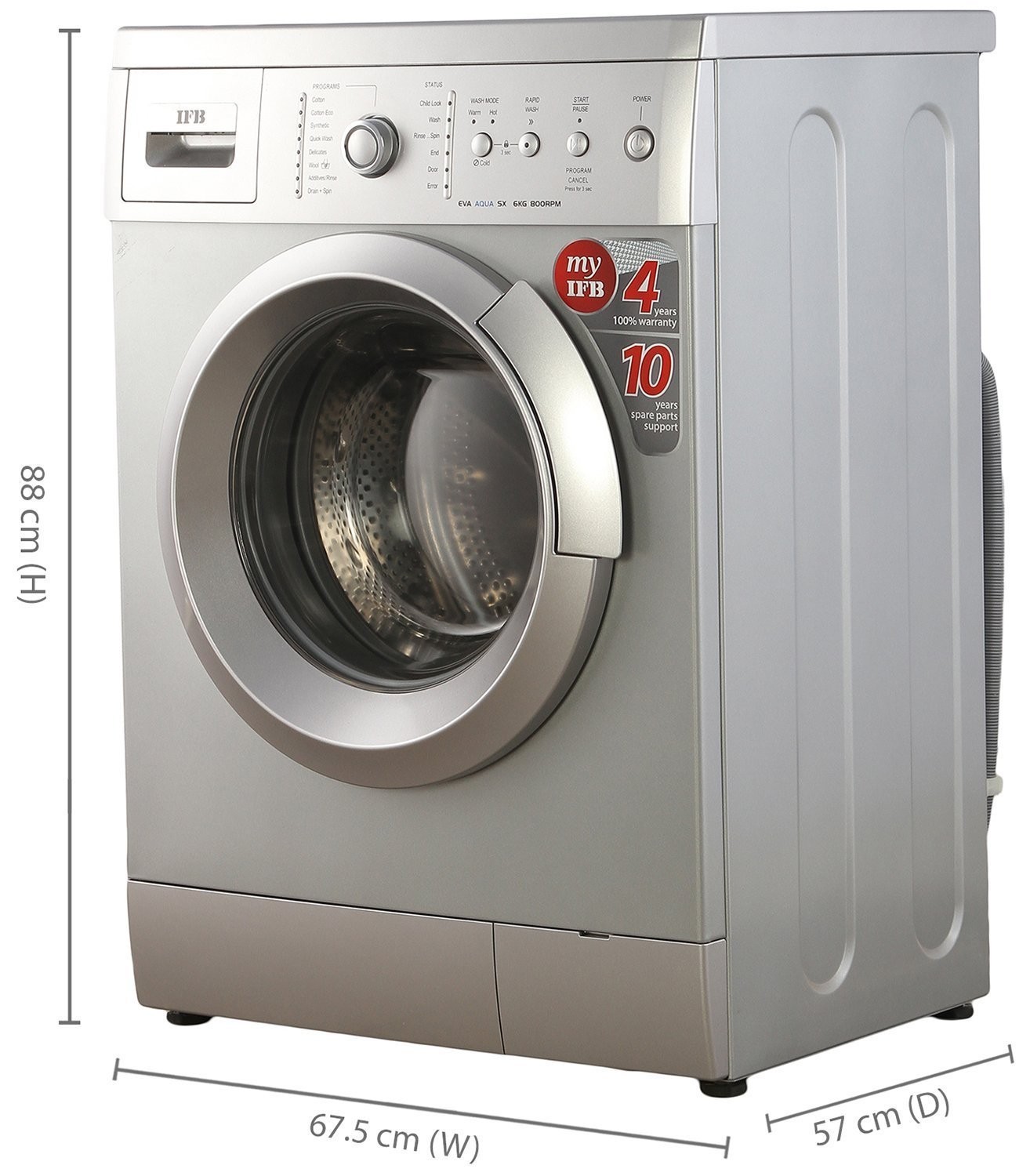 IFB Eva Aqua SX LDT Fully-automatic Front-loading Washing Machine 6 Kg