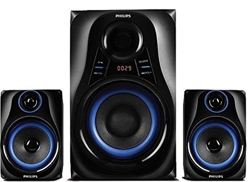 Philips MMS2580B 2.1 Channel Multimedia Speakers (Blue) 