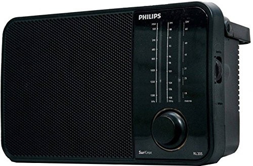 Philips RL-205 With Inbuilt-Rechargeable Battery FM Radio  (Black)