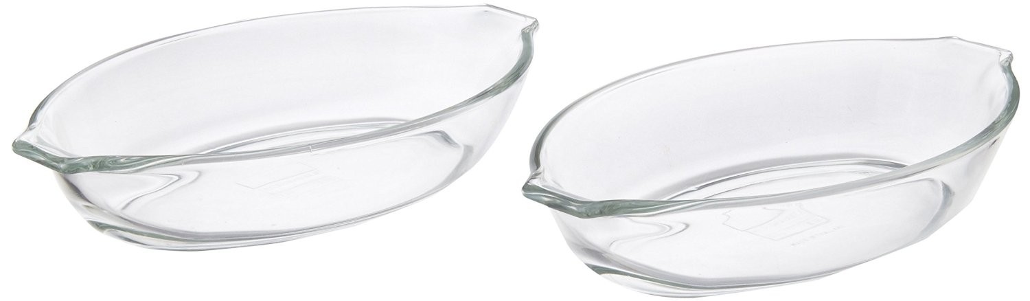 Borosil Mini Oval Dish, 340ml, Set of 2 
