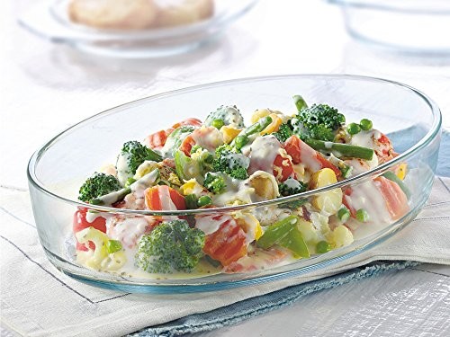 Borosil Oval Baking Dish, 3 Litres, 