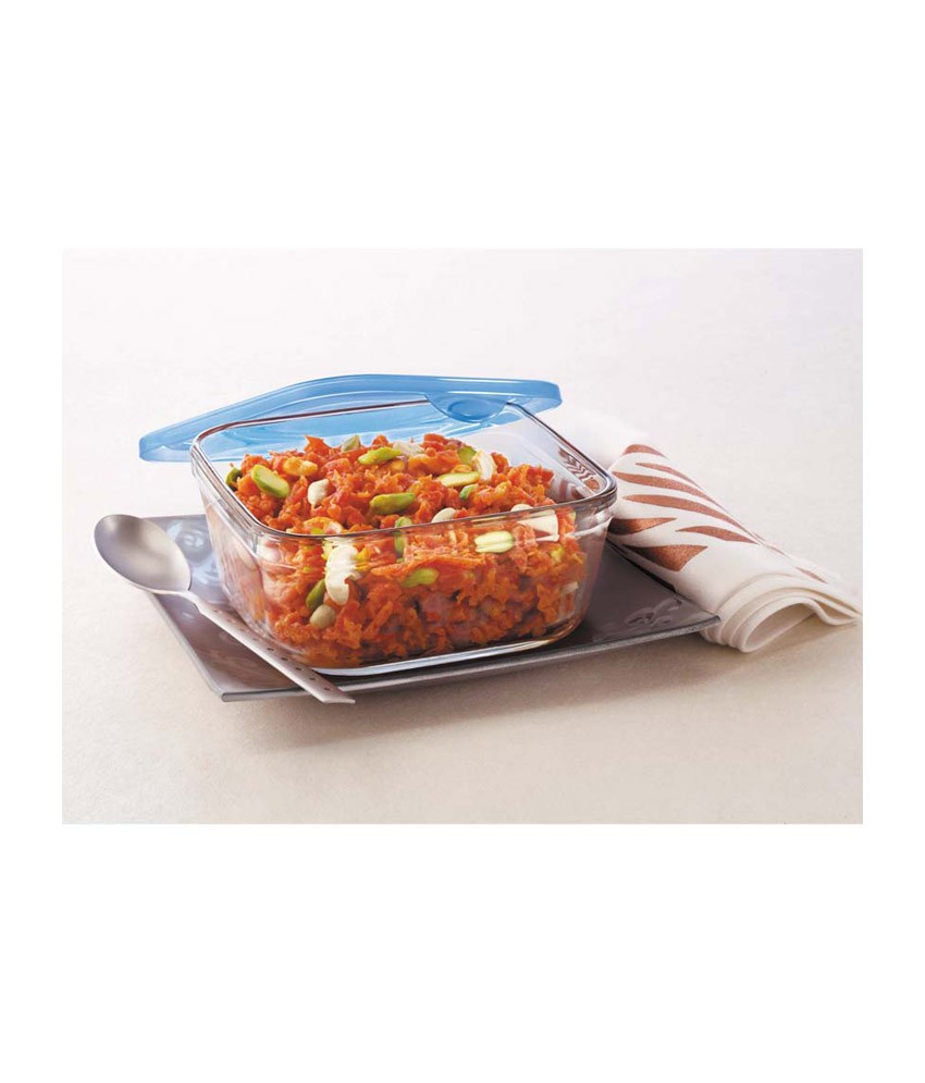 Borosil 3-in-1 Rectangular Dish, 450ml 