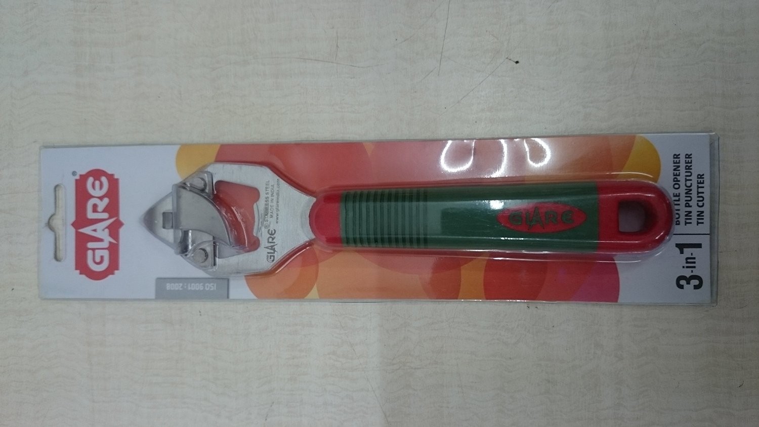 Glare 3 In 1 Bottle Opener Tin Puncturer And Tin Cutter