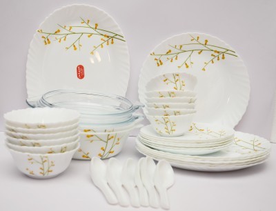 LaOpala Citron Weave Pack of 35 Dinner Set