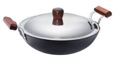 Hawkins Futura Deep Fry Pan LR41 4L With Lid Kadai(Flat Bottom)