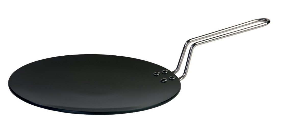 Nirlep Ebony Concave Griddle, 260mm, Deep Grey 