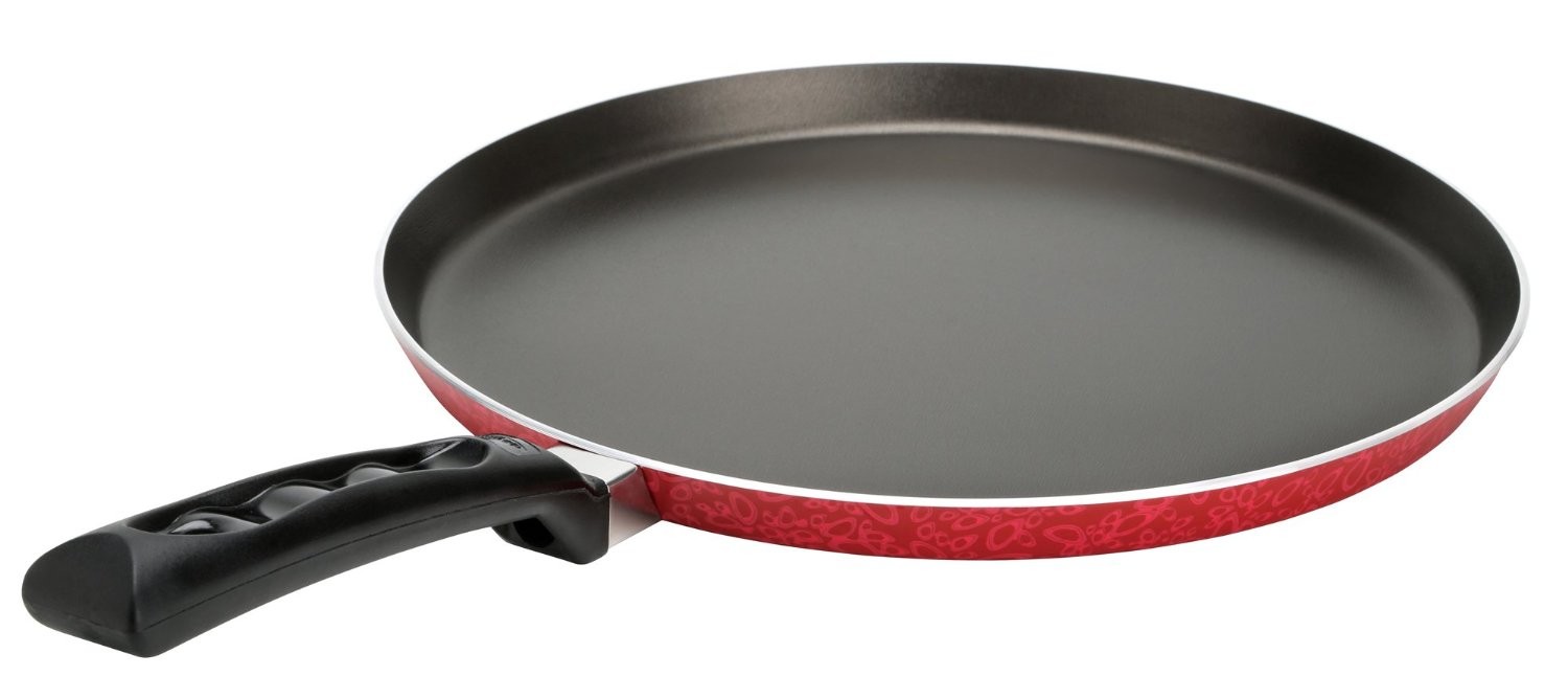 Nirlep Sakhi Flat Tawa, 26 cm,  Red 
