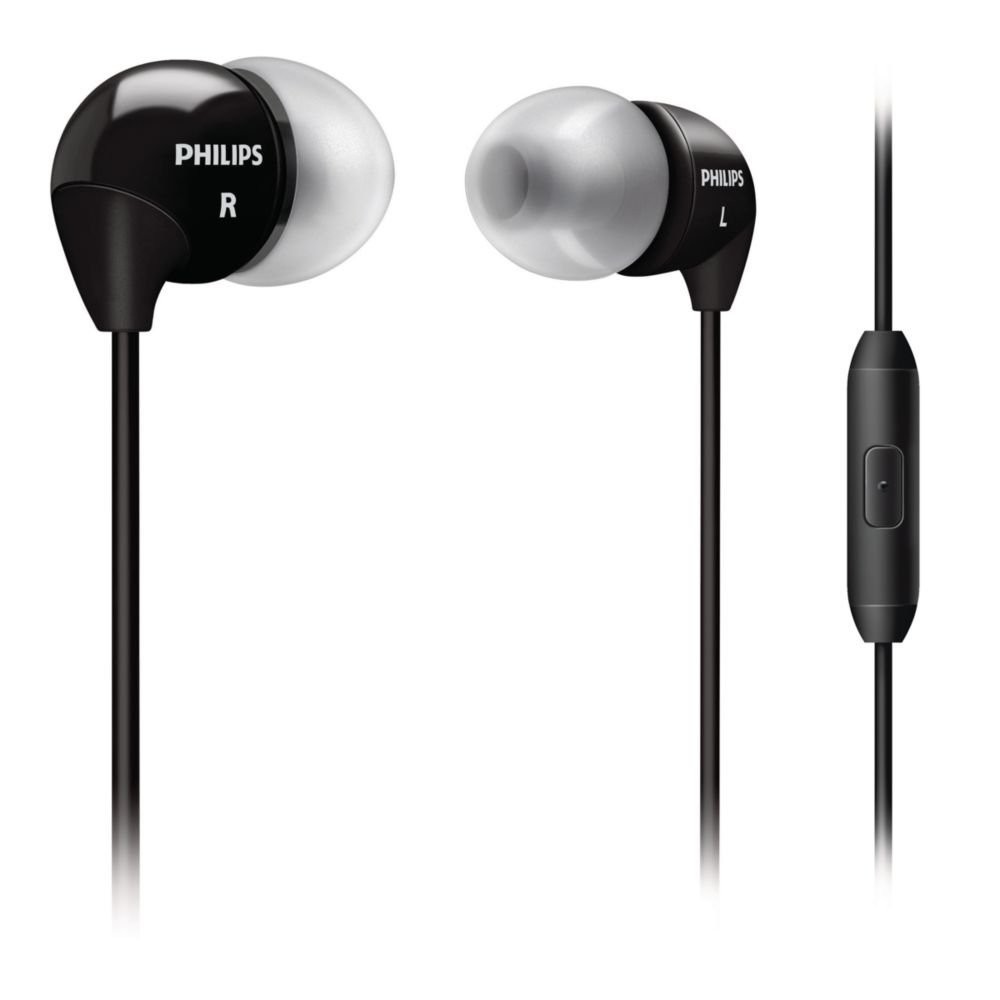 Philips SHE3515BK/00 In-Ear Headset with Mic (Black) 