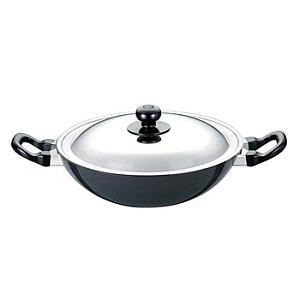 Hawkins Futura Deep fry Pan Q55 2.5L Wih Lid Kadai (Round Bottom)