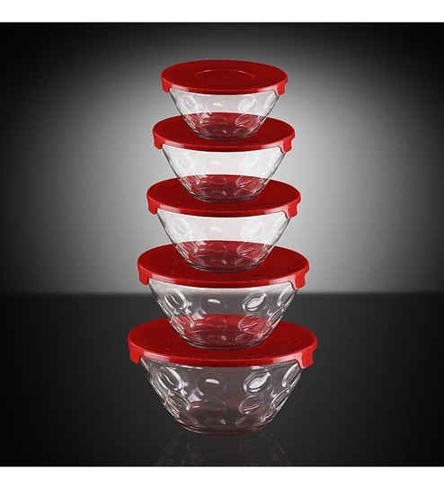 Roxx Dotty Bowl Red Set 5 Pcs