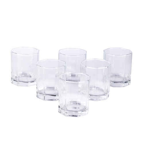 Roxx Octra Glass 200 ML Tumblers - Set of 6 