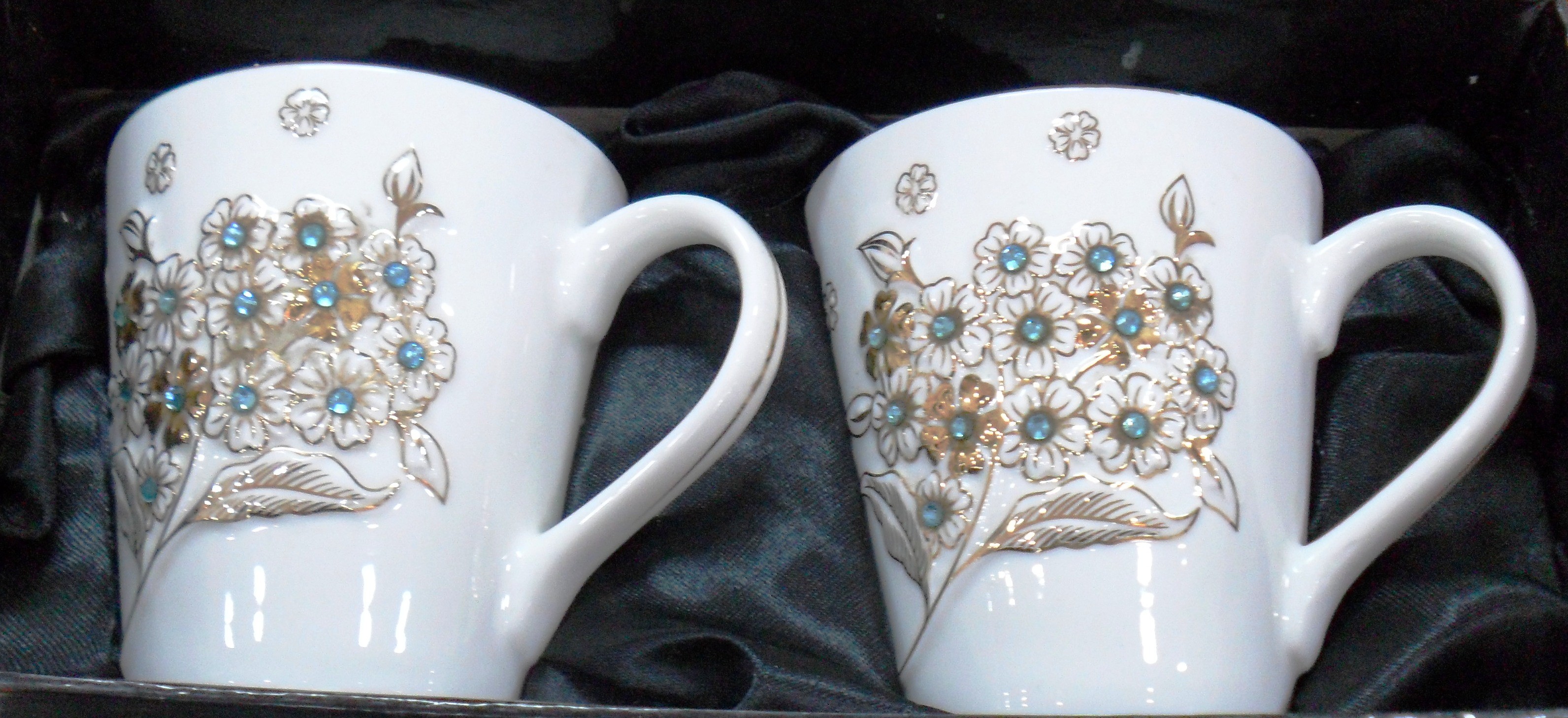 Hi Luxe Crystei Colletion Mug 2 Pc Mercury