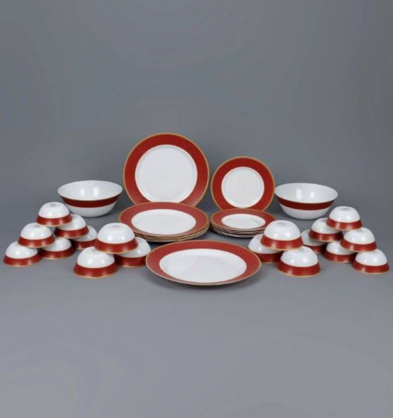 Laopala Sovrana Regent Red Opal Pack of 33 Dinner Set  (Opalware)