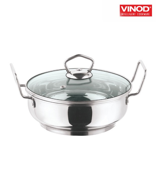 Vinod 24 cm Induction Bottom Kadai With Lid