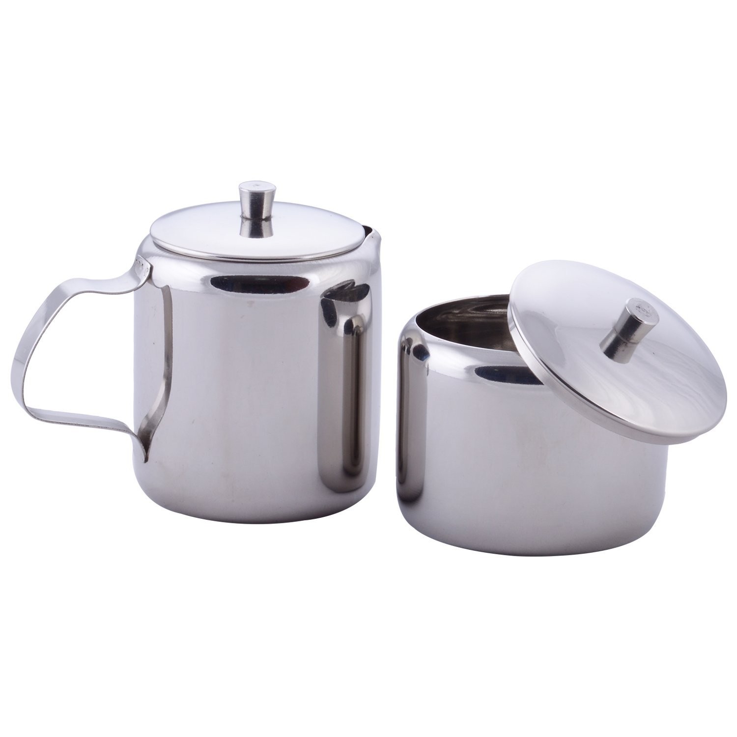Vinod Milk Pot & Sugar Pot with Cover Steel Medium 250 ml