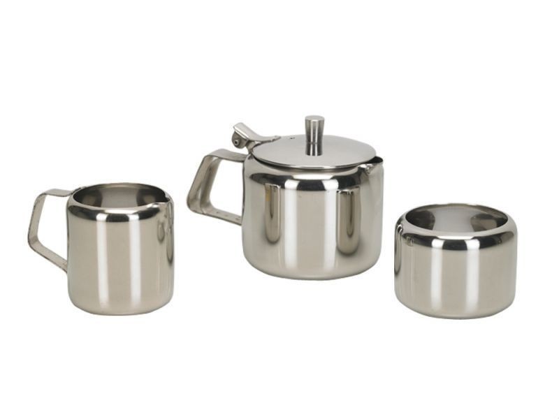 VINOD STAINLESS STEEL TEA SET 3 PCS MINI- PLAIN