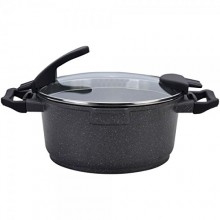 Wonderchef Easy Cook Die-Cast Aluminium Casserole with Lid, 20cm, Grey 