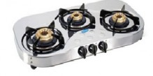 Glen 3 Burner Stainless Steel Cooktop GL 1035 PL HF 