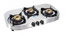 Glen 3 Burner Stainless Steel Cooktop GL 1035 PL HF Ai 