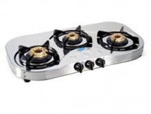 Glen 3 Burner Stainless Steel Cooktop GL 1035 SS HF Ai