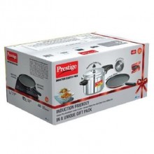Prestige 5 ltr deluxe plusInduction Base  Pressure cooker Alluminium  +  FREE -Omega Deluxe Omni Tawa (Non Stick) 280 mm 