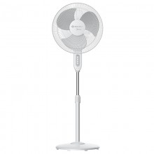 Bajaj Midea BP2000 3 Blade Pedestal Fan  (White, Grey)