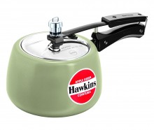 Hawkins Contura Ceramic Coated Pressure Cooker, 5 Litres, Apple Green