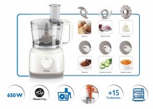 Philips Daily Collection HR7627/00 650-Watt Mini Food Processor