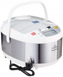 Kent 16012 860-Watt Rice and Steam Cooker (Steel Grey) 