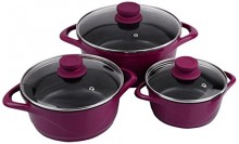 Wonderchef Ceramide 3Pc Casserole Set - Pink