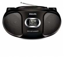 Philips AZ-302/98 MP3 CD Player (Black) 