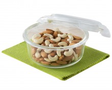 Borosil Klip & Store Round Containers with Lid, 400ml