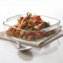 Borosil Square Dish with Handle, 1.6 Litres