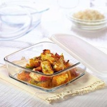 Borosil Square Dish with Lid Storage, 800ml 